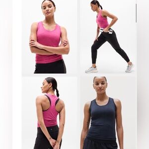 NWT Athleta Momentum Seamless Tank Jewel Spacedye Pink Size Medium